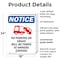 Signmission No Parking On Grass OSHA Notice Sign, Plastic, 18in W x 24in L, 2PK OS-2PACK-NS-P-1824-V-14721 - alternate 2